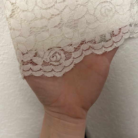 Large Monteau Woman’s Dress Shirt | Off White Lace and Slip - Picture 4 of 6